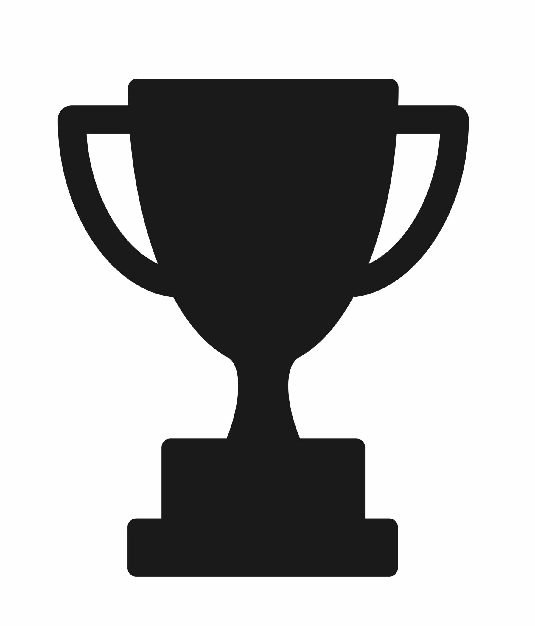 trophy icon in trendy flat style